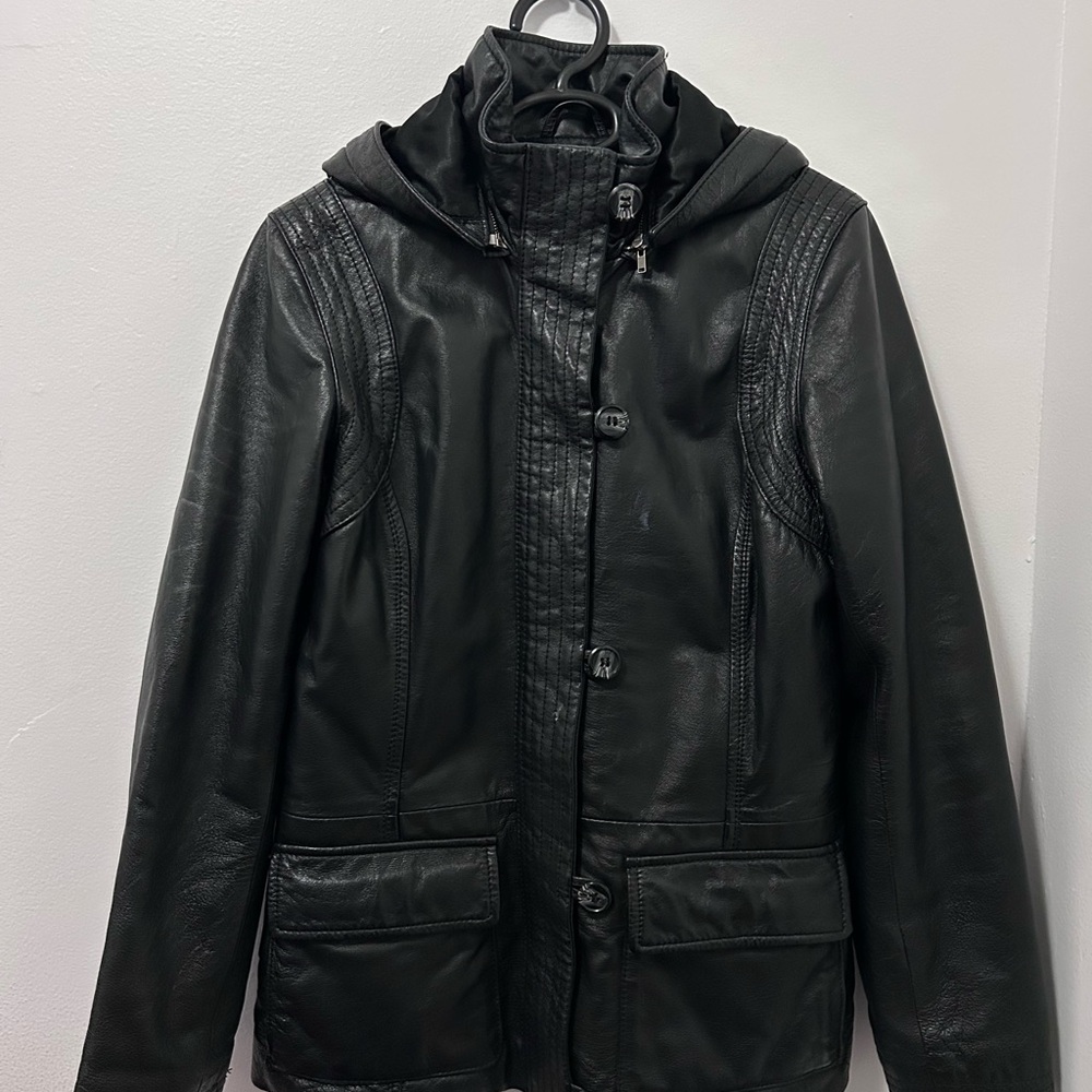Danier Black Leather Jacket